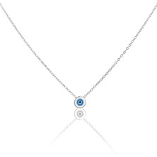 Spossy Silver Jewelry Minimal Yuvarlak Nazar Göz Kolye