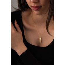 Spossy Silver Jewelry Haraketli Balık Kolye