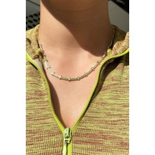 Spossy Silver Jewelry Taşlı Choker Kolye