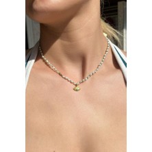 Spossy Silver Jewelry Gerçek Inci, Göz Kolye