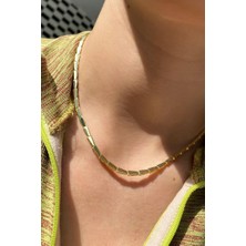 Spossy Silver Jewelry Oval Sıralı Choker Kolye