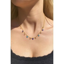 Spossy Silver Jewelry Mineli Nazar Göz Kolye