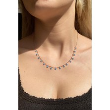 Spossy Silver Jewelry Mineli Nazar Göz Kolye