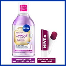 Nivea LUMINOUS630 Skin Glow Parlaklık Etki Micellar Makyaj Temizleme Suyu ve Böğürtlen Dudak Bakım Kremi