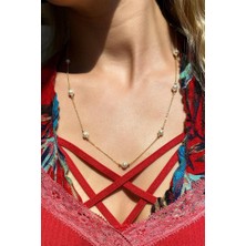 Spossy Silver Jewelry Yuvarlak Inci Kolye