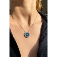 Spossy Silver Jewelry Nazar Cam Göz Kolye