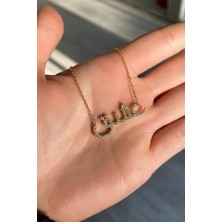 Spossy Silver Jewelry Arapça Aşk Yazılı Kolye