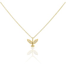 Spossy Silver Jewelry Taşlı Kuş Kolye