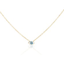 Spossy Silver Jewelry Minimal Nazar Göz Kolye