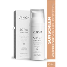 Lynch Cosmetics 50+ Spf Suya Dayanıklı Çok Yüksek Korumalı Güneş Kremi 50 ml