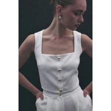 Sateen Lucy Crop - Ekru