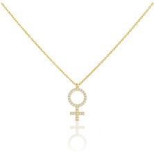 Spossy Silver Jewelry Kadın Simgesi Kolye