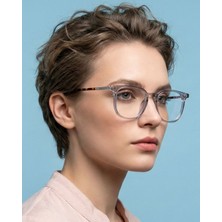 Corney Design Darvin Dikdörtgen Açık Mavi Gözlük | Mavi Işık Filtreli, Blue Blocked, Ekran Gözlüğü | Kadın Erkek Unisex