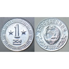 Banknoting Kuzey Kore 1 Chon 1959 Kapitalist Ülke Turistleri Için Çil.