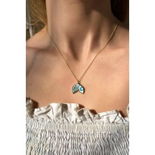 Spossy Silver Jewelry Mineli Balık Kuyruğu Kolye