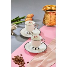 Cooker Lavin 2 Kişilik 90 ml Porselen Kahve Fincan Takımı CKR3866