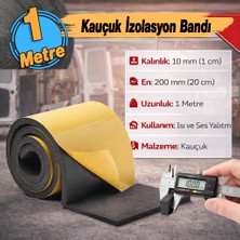 Badem10 Yapışkan Araç Ses Isı Yalıtım Izolasyon Bandı En:20 cm Kalınlık:10 mm Uzunluk 1 Metre Kauçuk Sünger