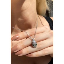 Spossy Silver Jewelry Yılan Kolye