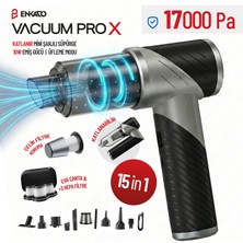 Enkado 17000PA Güçlü Çekim Kablosuz Araç Içi Süpürge Şarjlı Katlanabilir Taşınabilir Mini Araç El Süpürgesi Vakum Üfleme