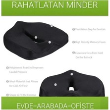 Ankaflex Ortopedik Vücut Düzenleyici Dik Duruş Oturma Minderi Ev Ofis Oto Minderi Kuyruk Sokumu