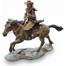 Benko Biblo Atlı Kovboy Polyresin Reçine Orjinal Üründür.tümparçaları Hareketlidir.