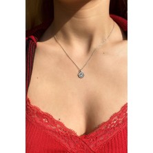 Spossy Silver Jewelry Kalpli Gülen Yüz Kolye