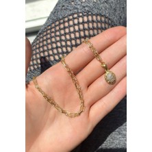 Spossy Silver Jewelry Yarı Zincir, Yarı Dumanlı Quartz Doğal Taşlı Kolye