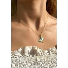 Spossy Silver Jewelry Mineli Kelebek Kolye