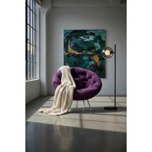 AVYNA Premium & Ergonomik ve Şık Berjer Tekli Koltuk | Modern Tasarım & Üstün Konfor | Yastıklı | Mor