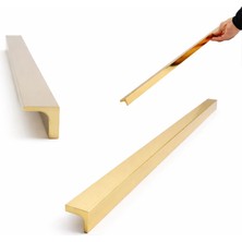 Badem10 Lada Düz Metal Altın Çekmece Dolap Kulp 992 mm Modern Şık Uzun Tasarım Dayanıklı Mobilya Kulpu