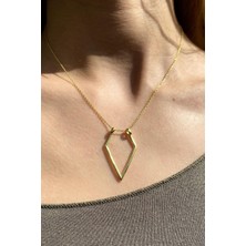 Spossy Silver Jewelry Üçgen Tasarım Kolye