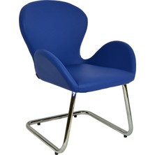 Bürocci Roberta Misafir Koltuğu - Lacivert Deri - 2069J0103