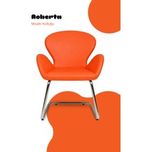 Bürocci Roberta Misafir Koltuğu - Turuncu Deri - 2069J0123