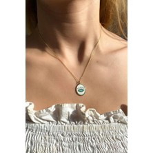 Spossy Silver Jewelry Mineli Göz Kolye