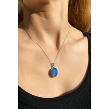 Spossy Silver Jewelry Oval Tasarım Kolye