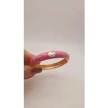 Tılsım Accesories Mineli Çocuk Kelepçe Bileklik Pembe 5.5 cm