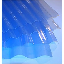 Oluklu Çatı Kaplama Levhası, Pvc, Şeffaf, 87,5X100 Cm, 0,7 mm (1 Adet=0,87 M2)