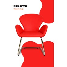 Bürocci Roberta Misafir Koltuğu - Kırmızı Deri - 2069J0116