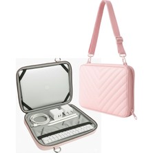 NS Reliable Notebook Laptop Macbook Çantası Suni Deri 15.6" Inç - 800-DÜZ Açık Pembe Omuz Askılı