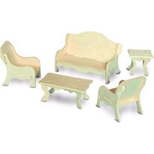 3D Ahşap Puzzle - Salon Takımı