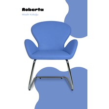 Bürocci Roberta Misafir Koltuğu - Mavi Deri - 2069J0119