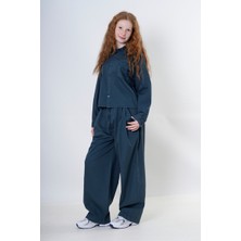 Haykids  Kız Çocuk Müslin Pamuk Ikili Takım - Pembe Kısa Kollu Gömlek ve Bol Paça Pantolon Alt Üst  Takım - Günlük, Rahat, Yazlık Takım