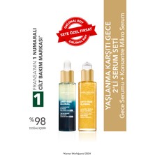 Yves Rocher Yaşlanma Karşıtı Gece 2'li  Serum Seti - Gece Serumu 30 ml & Konsantre Micro Serum 30 ml