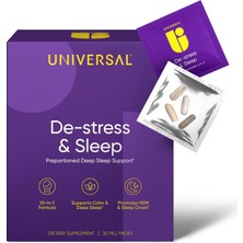Universal U De-Stress & Sleep Multivitamin Ashw & Theanine & Valerian Root 30 Pill Packs