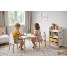 Asrimo Çocuk Aktivite Masa Sandalye Takımı- Çift Bulut Sandalye