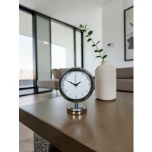 Zentime Krom 25 x 20 cm Metal Standart Masa Saati