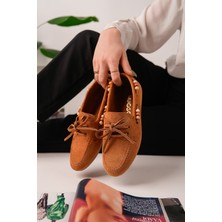 Muggo Multi Renkli Boncuk Detaylı Kadın Günlük Bağcıklı Loafer Ayakkabı