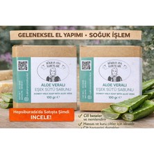 El Yapımı Aloe Veralı Eşek Sütü Sabunu 2'li Paket
