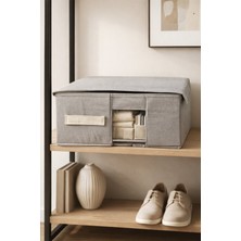 HomyJRs Homyjr’s Pencereli Kapaklı Katlanabilir Saklama Kutusu Hurç Dolap Içi Organizer