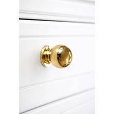 Berfino 5'li Altın Renk Çekmece Düğmesi 2.2 cm | Dolap & Çekmece Kulpu | Metal | 5’li Paket